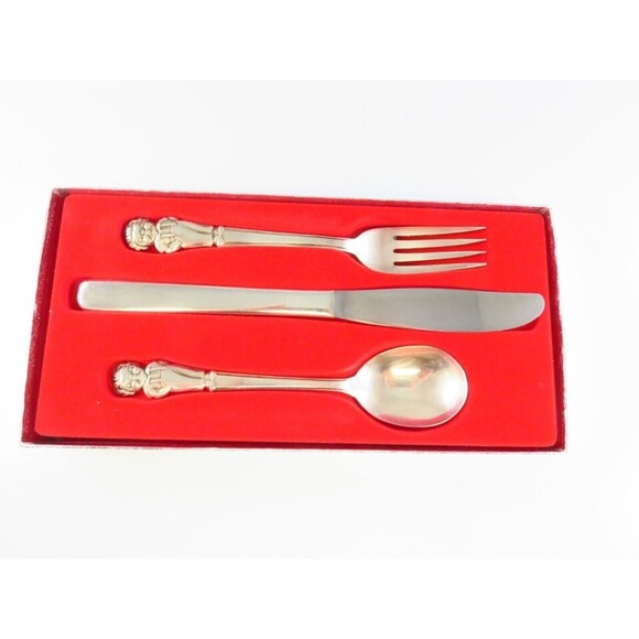 Campbell Kid Collection Silver Plate 3-Piece Flatware Set 1982 - Picture 2 of 7
